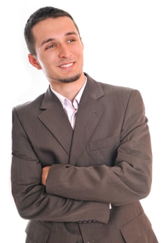 businessman on white photo