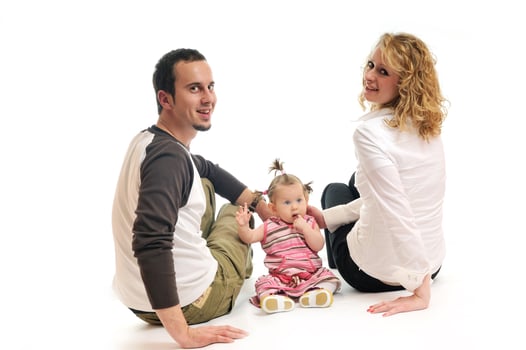 happy young family photo