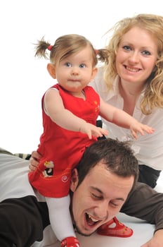 happy young family photo