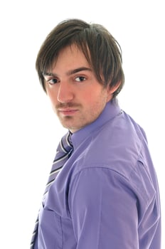 Man on white photo