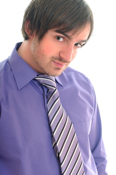 Man on white photo