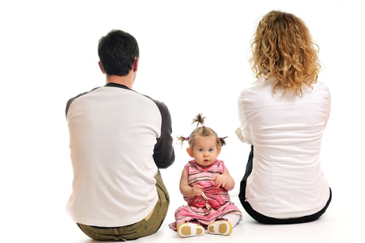 happy young family photo