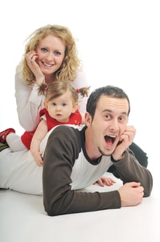 happy young family photo