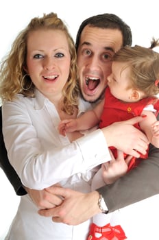 happy young family photo
