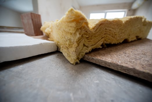 red Bricks and glass wool photo