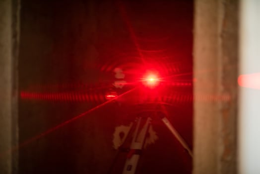Laser equipment at a construction site photo