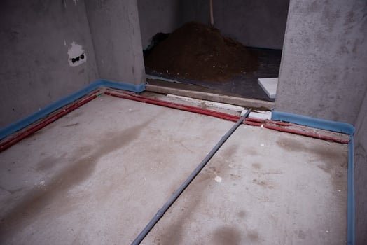 Construction site with concrete walls photo