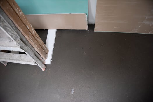 Construction site with concrete walls photo