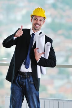 young architect portrait photo