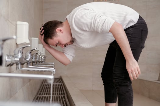 A Muslim takes ablution for prayer. Islamic religious rite photo