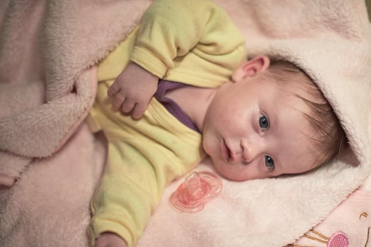 cute  little  newborn baby smilling photo