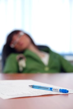 young businesswoman signing a contract photo