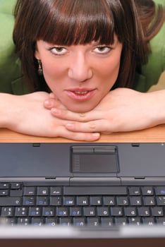 .attractive businesswoman face photo