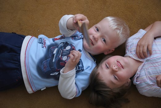 Children on floor photo