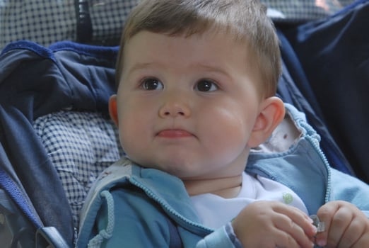 Baby in stroller photo