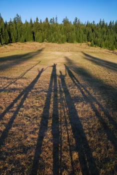 Silhouette of a family photo