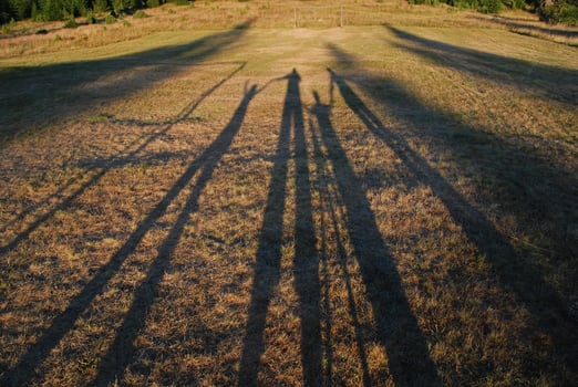 Silhouette of a family photo