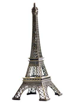 paris eiffel tower model isolated photo