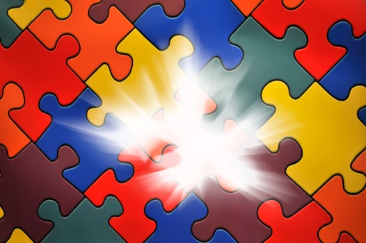 Puzzle plane - one piece missing photo
