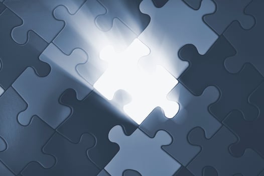 Puzzle plane - one piece missing photo