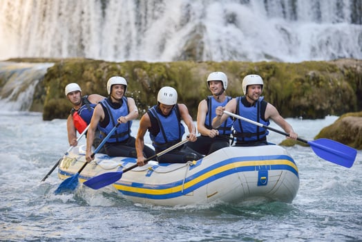 professional rafting team photo