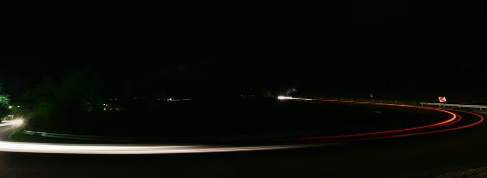 light trails view photo