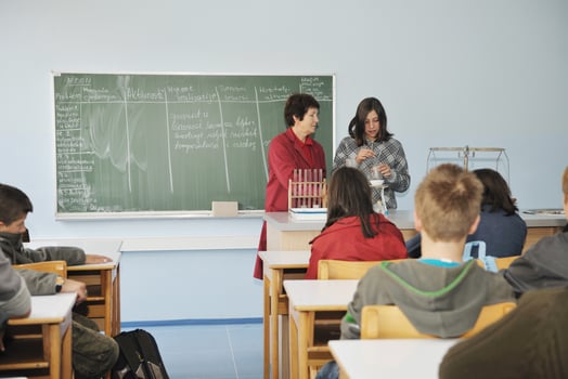 science and chemistry classees at school photo