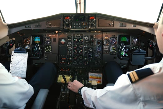 airplane cockpit view photo