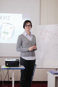 business people group on seminar photo