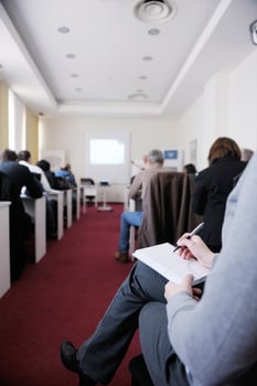 business people group on seminar photo