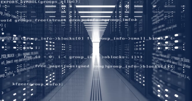 Data Center Computer Racks In Network Security Server Room Cryptocurrency Mining photo