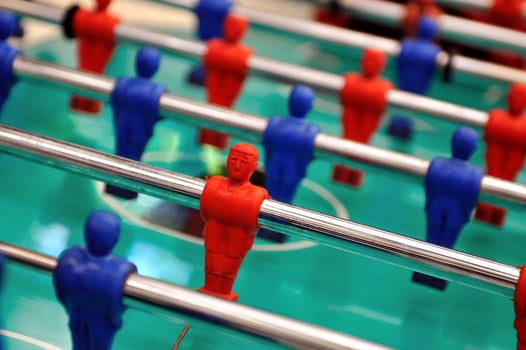 Game of table soccer photo