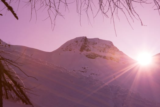 Winter sunrise view photo