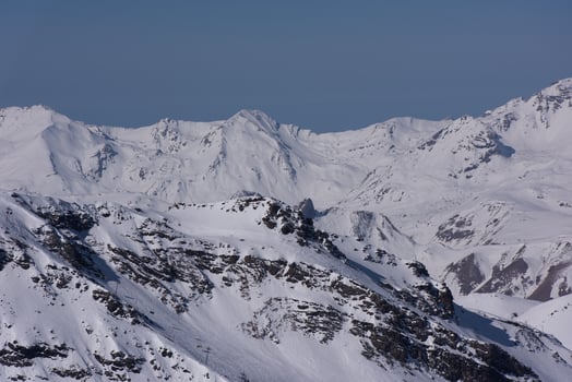 beautiful landscape of mountain on winter photo