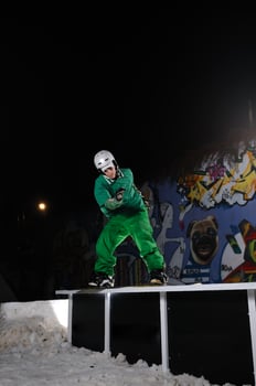 Sweden, 2022 - Snowboarding group view photo