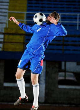 football player in action photo