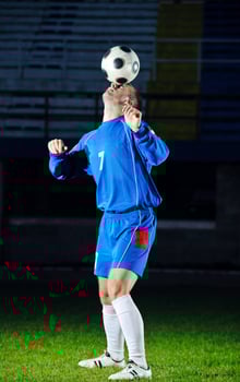 football player in action photo