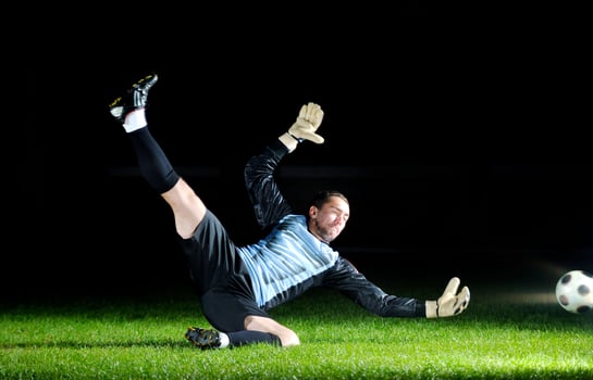 Soccer player view photo