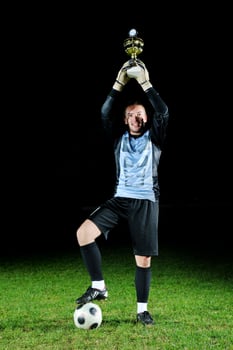 Soccer player view photo