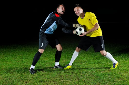 Soccer player view photo