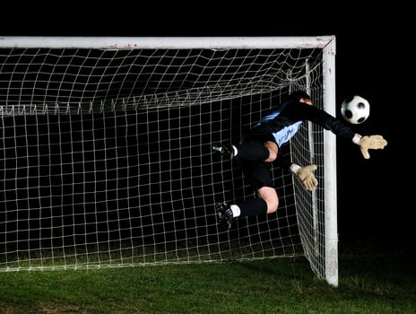 Soccer player view photo