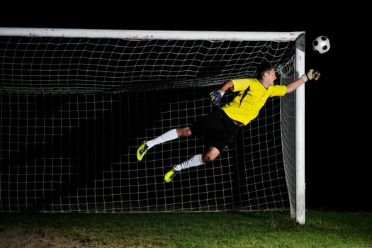 Soccer player view photo