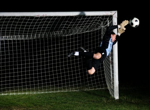 Soccer player view photo