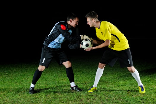 Soccer player view photo