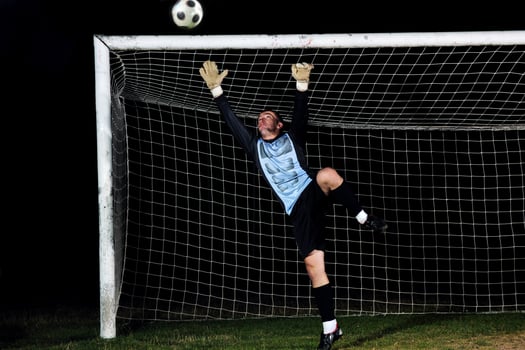 Soccer player view photo