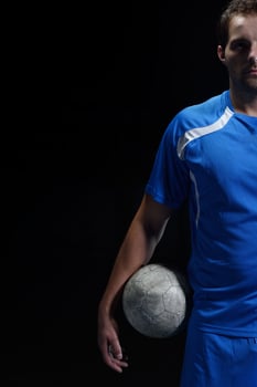 Soccer player view photo
