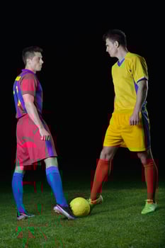 Soccer player view photo
