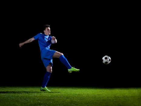 Soccer player view photo