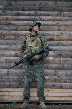 Military soldier portrait photo