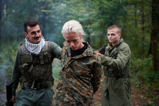 terrorists was capture alive woman soldier photo